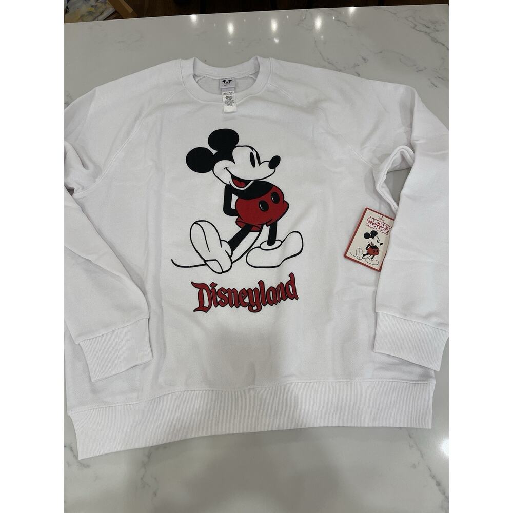 NWT Mickey Mouse Classic Sweatshirt for Adults – Disneyland – White L